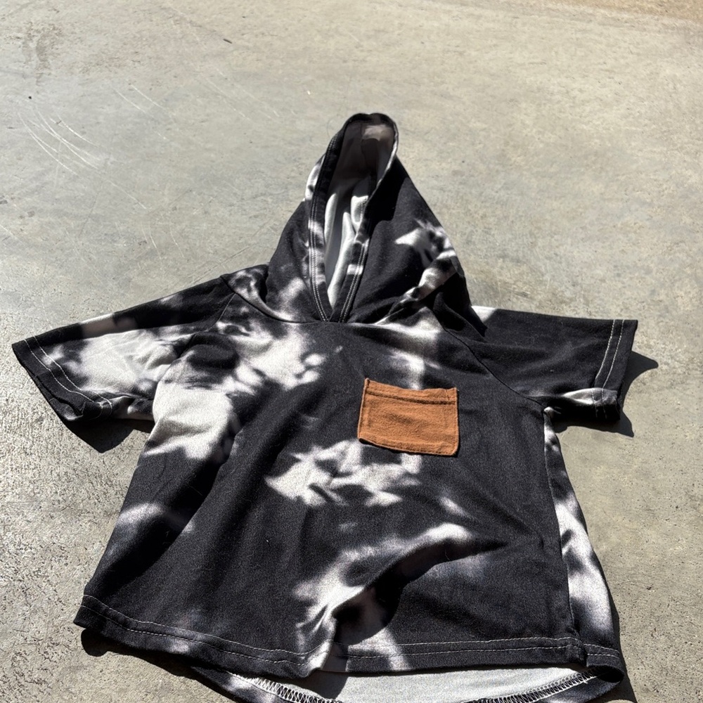 Kids Tie-Dye Hooded Shirt with Pocket